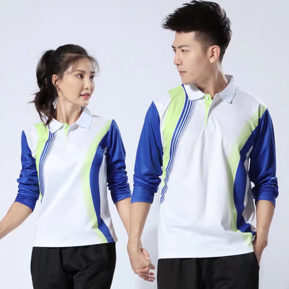 Table Tennis Uniform - 남녀공용 용수철 프린트 테니스 배드민턴 셔츠,