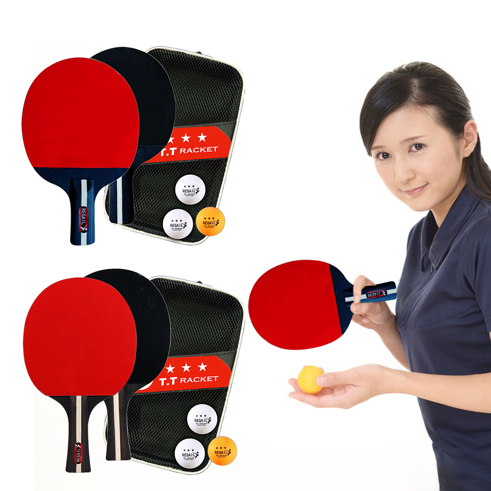 Table Tennis Backhand - 탁구 라켓 2 개 및 공