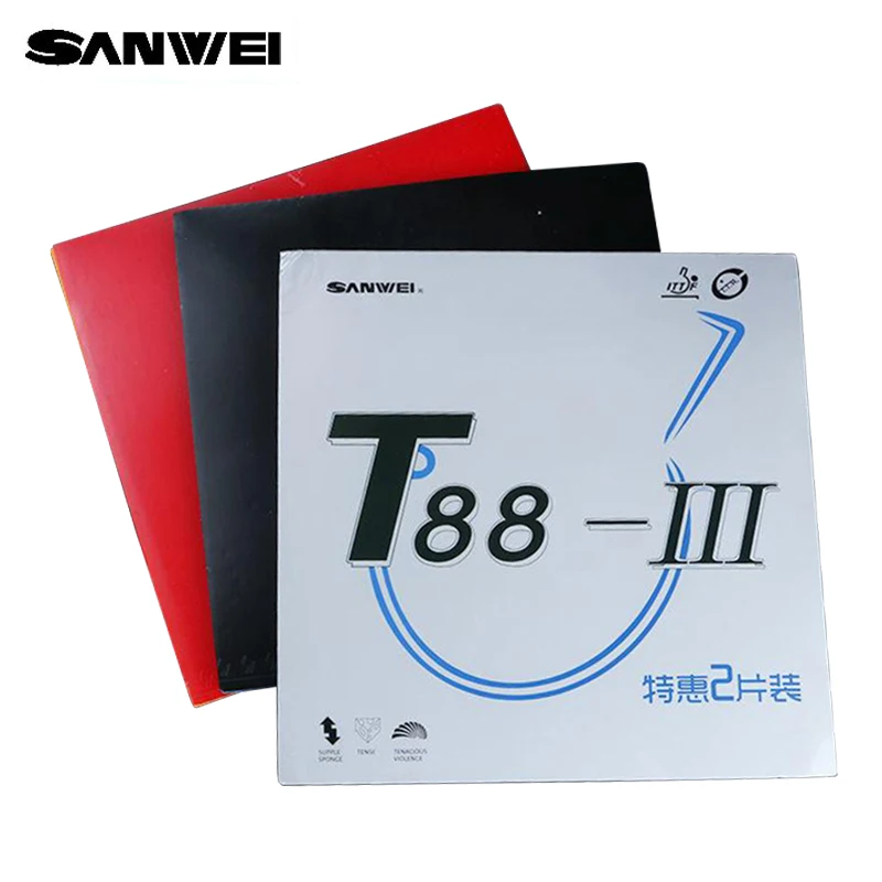 Table Tennis Backhand - 기존 SANWEI T88-3 탁구 고무 Pips-in