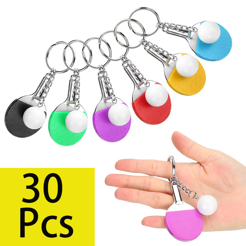Table Tennis Backhand - 30Pcs 미니 탁구 라켓 키 체인