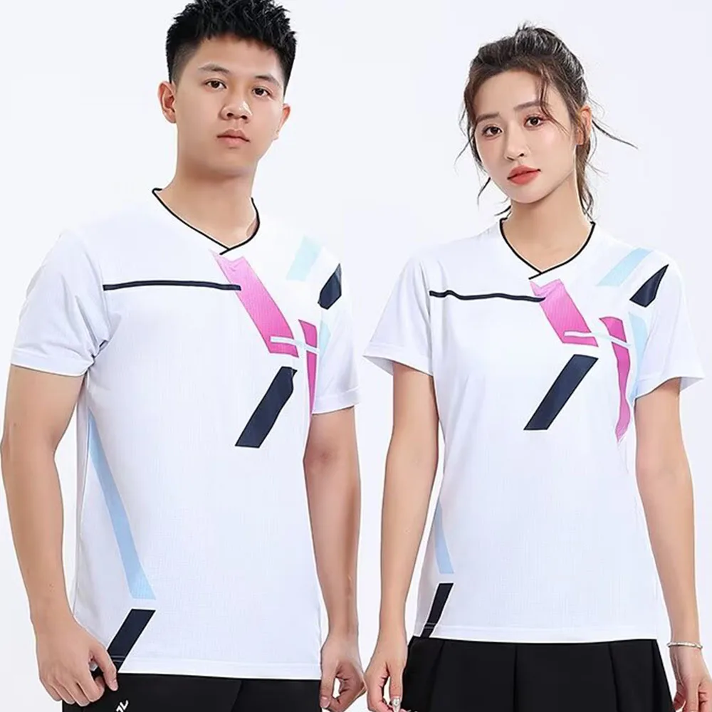Table Tennis Uniform - 남녀 공용 배드민턴 티셔츠 빠른 건조