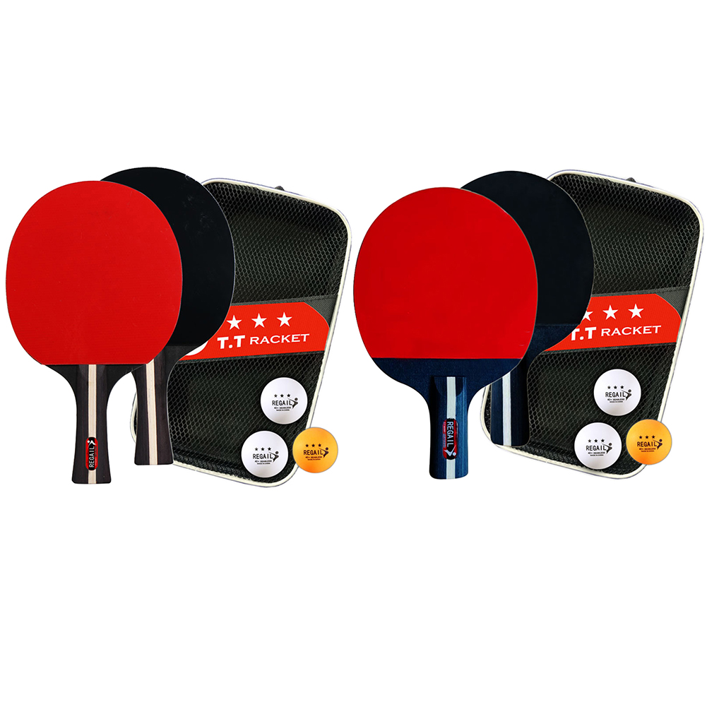 탁구 라켓 2 개 및 공 3 개, 탁구 패들 세트, 전 - Table Tennis Backhand 리뷰 및 가격