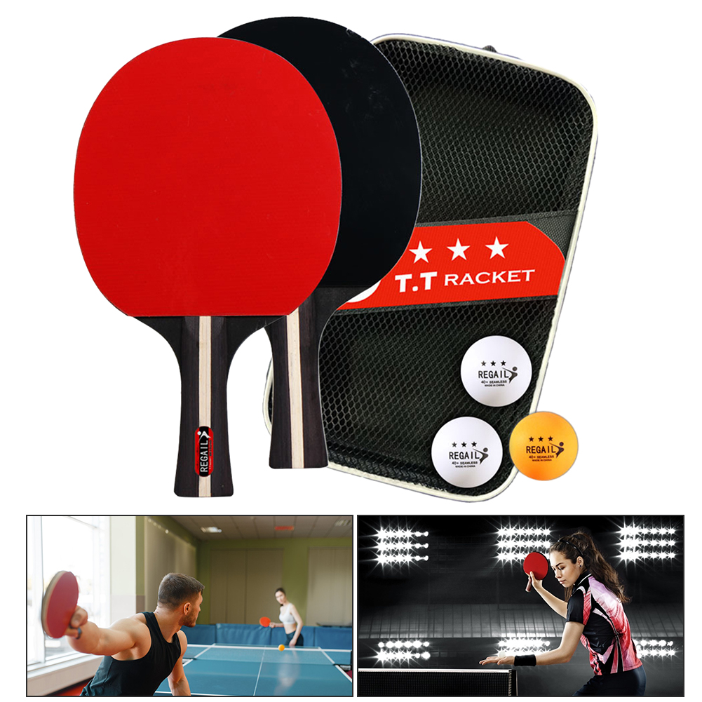 탁구 라켓 2 개 및 공 3 개, 탁구 패들 세트, 전 - Table Tennis Backhand 리뷰 및 가격