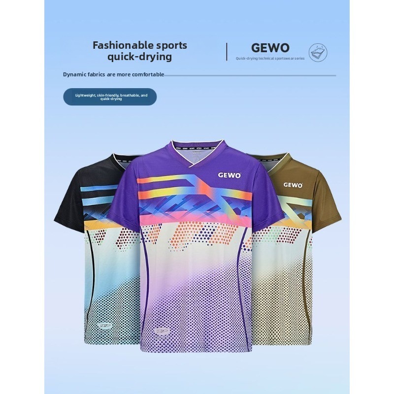 독일 GEWO 새로운 탁구 전문 스포츠 반팔 빠른 건조 - Table Tennis Uniform 리뷰 및 가격