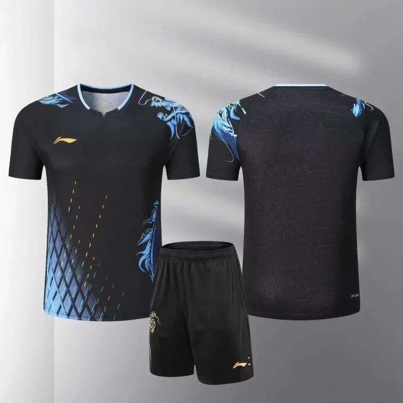 드래곤 패턴 탁구 스포츠웨어 세트 빠른 건조 반팔 티셔 - Table Tennis Shorts 리뷰 및 가격