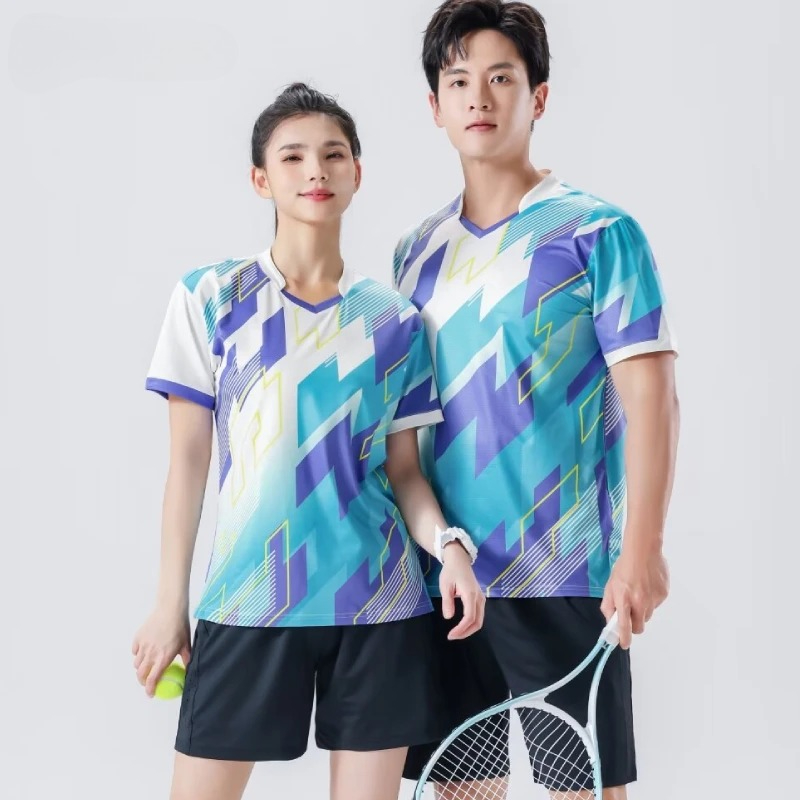 새로운 남성 티셔츠 여성 빠른 건조 티셔츠 배드민턴 유 - Table Tennis Uniform 리뷰 및 가격